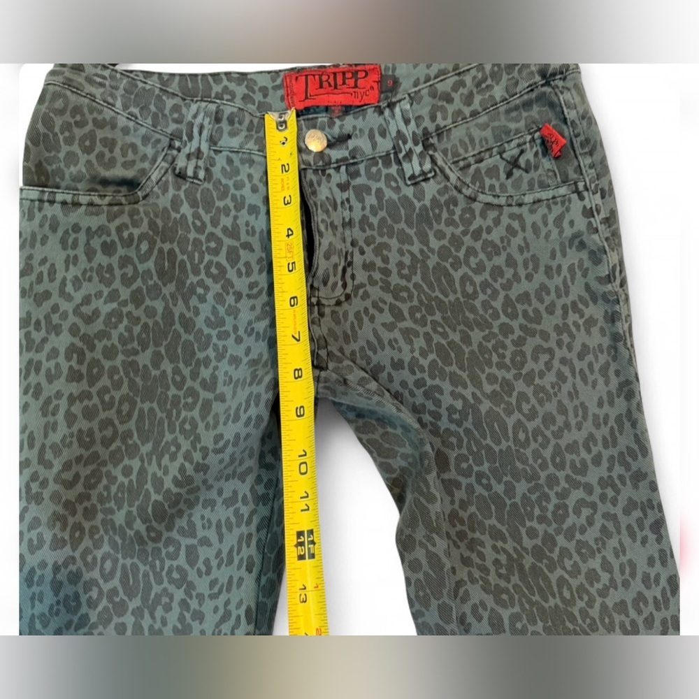 Vintage Tripp NYC Jeans Size 9 Leopard Skinny Low Daang Goodman - Picture 3 of 7